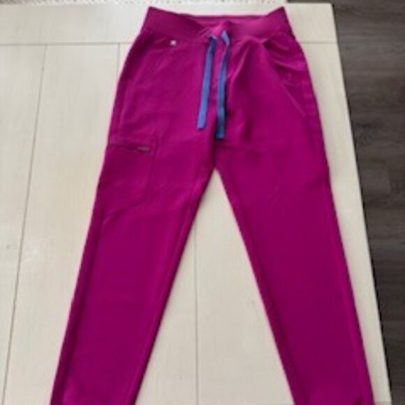 FIGS Zamora Jogger Style Scrub Pants for Women - Raspberry Sorbet, Regular XXS - Picture 1 of 3